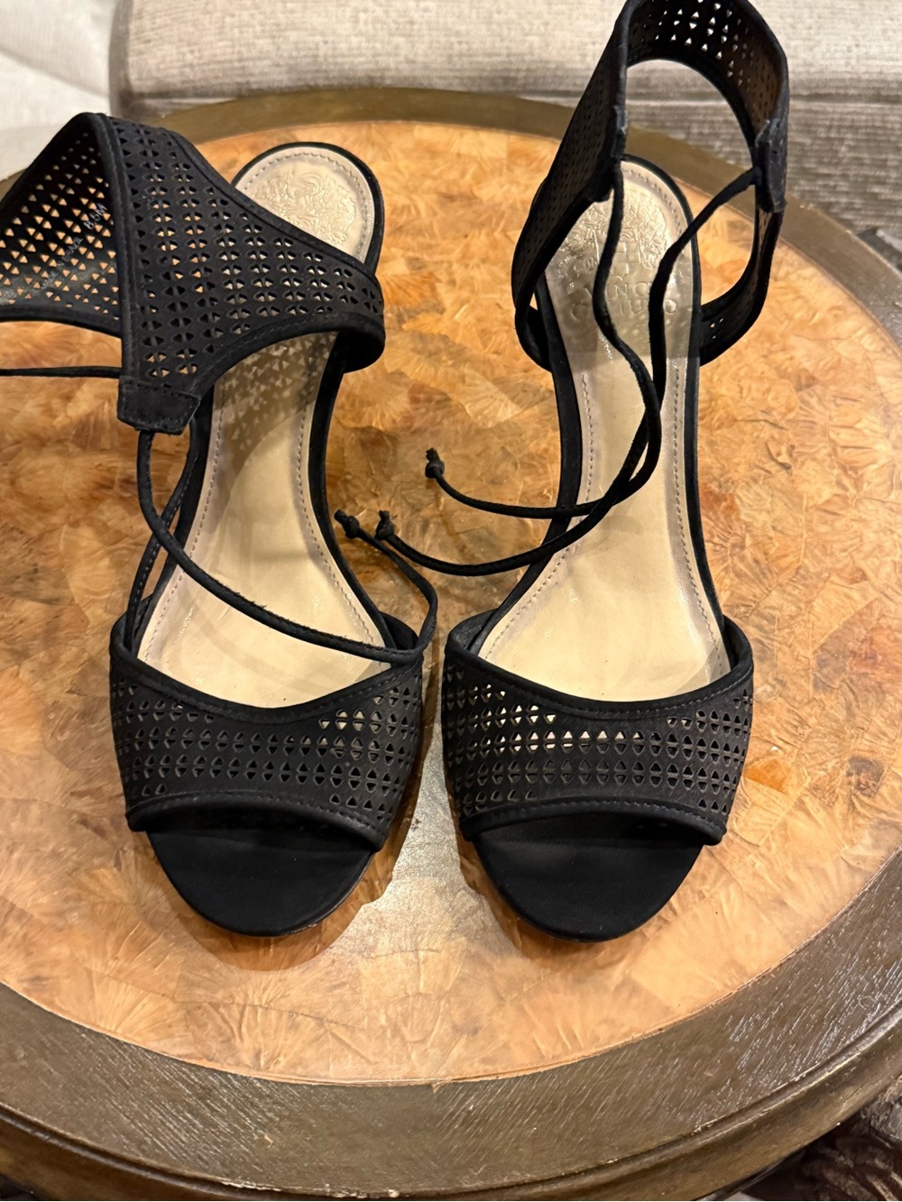 Vince Camuto Kanara Black Dress Sandals Sz 8.5